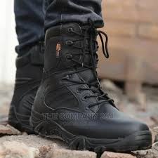 offer Delta Unisex Delta Military Tactical Leather Boot - Hightop Black