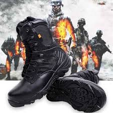 offer Delta Unisex Delta Military Tactical Leather Boot - Hightop Black