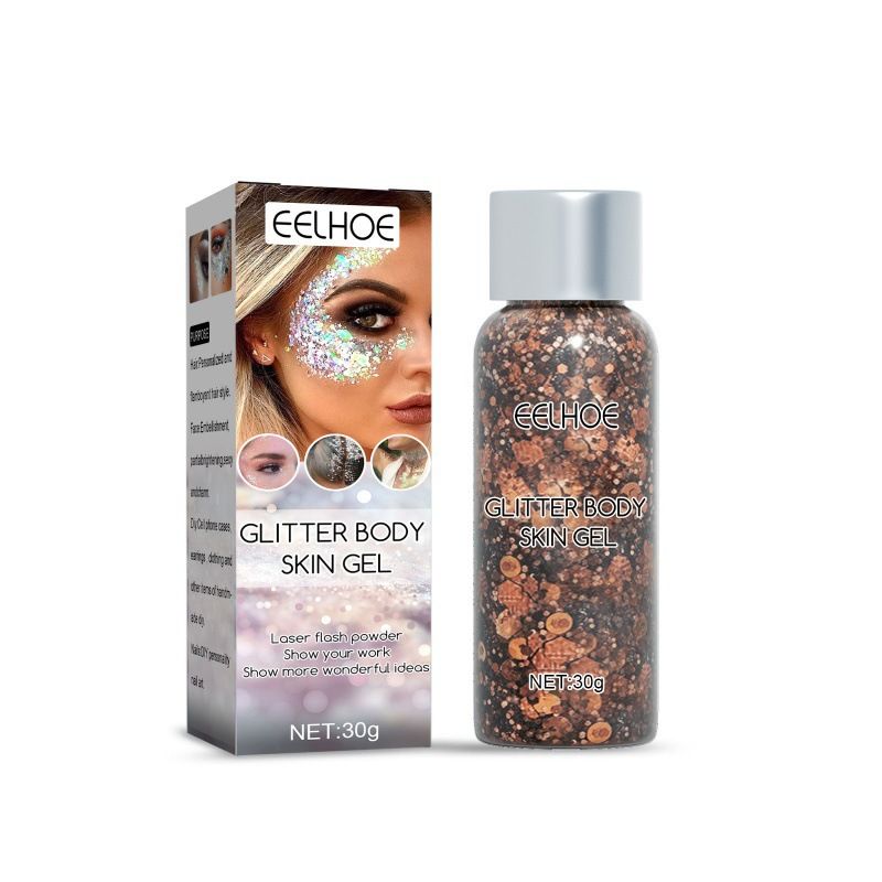 EELHOE sequin gel set gel glitter makeup fish scale sequin stage performance eye shadow makeup props view 6