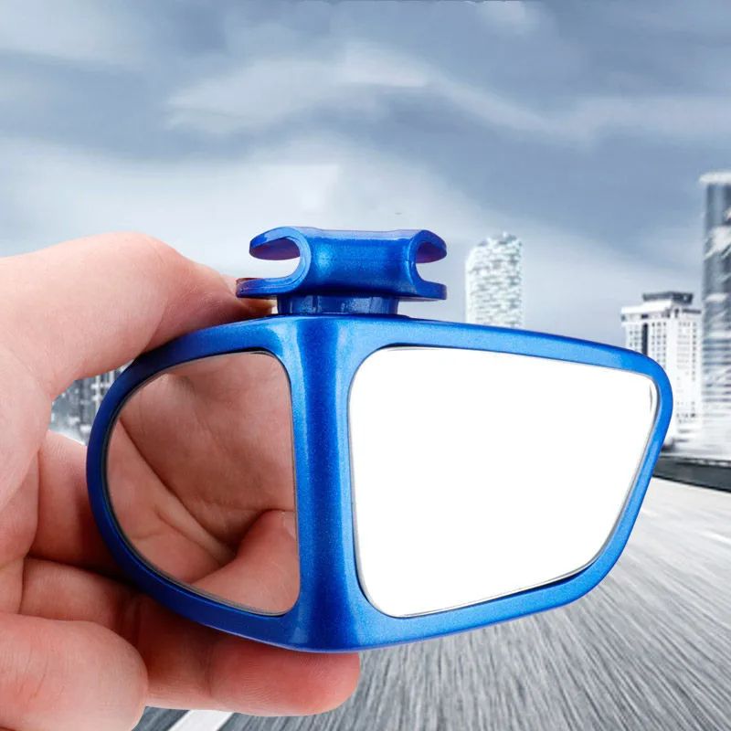 Car Blind Spot Mirror 1 Pair Front Wheel Auxiliary Rearview Double-Sided Mirror Wide Angle Mirror 360 Degree Adjustable for Cars
