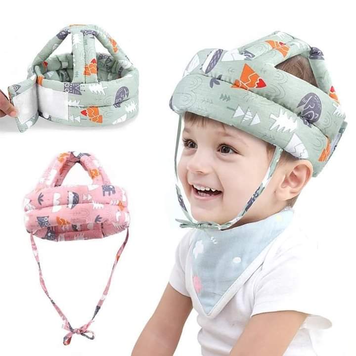 Baby Safety Helmet Head Protection Cap Adjustable Head Protector Cartoon Themed.This safety head-gear is ultra-lightweight and lovely for babies who are learning to walk, crawl, and stand.