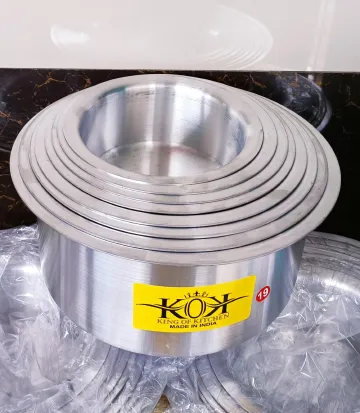 8pc KOK sufuria set. Shiny Aluminium Cooking Set - Durable And Versatile Cookware Set For Soup, Sauce, And Stews,Suitable For All Stoves, Dishwasher/Oven Safe
