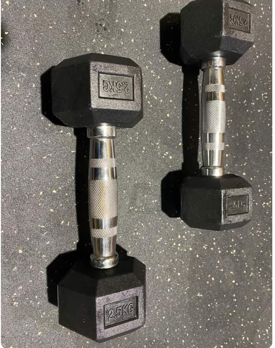 IRON FIT GEAR HEX DUMBBELLS WEIGHTS GYM FITNESS 2.5KG