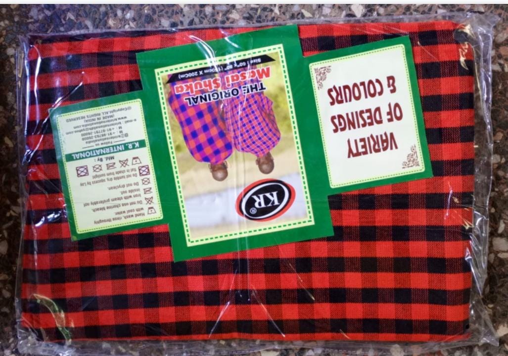 Maasai Wear Maasai Shuka Throw Blanket.