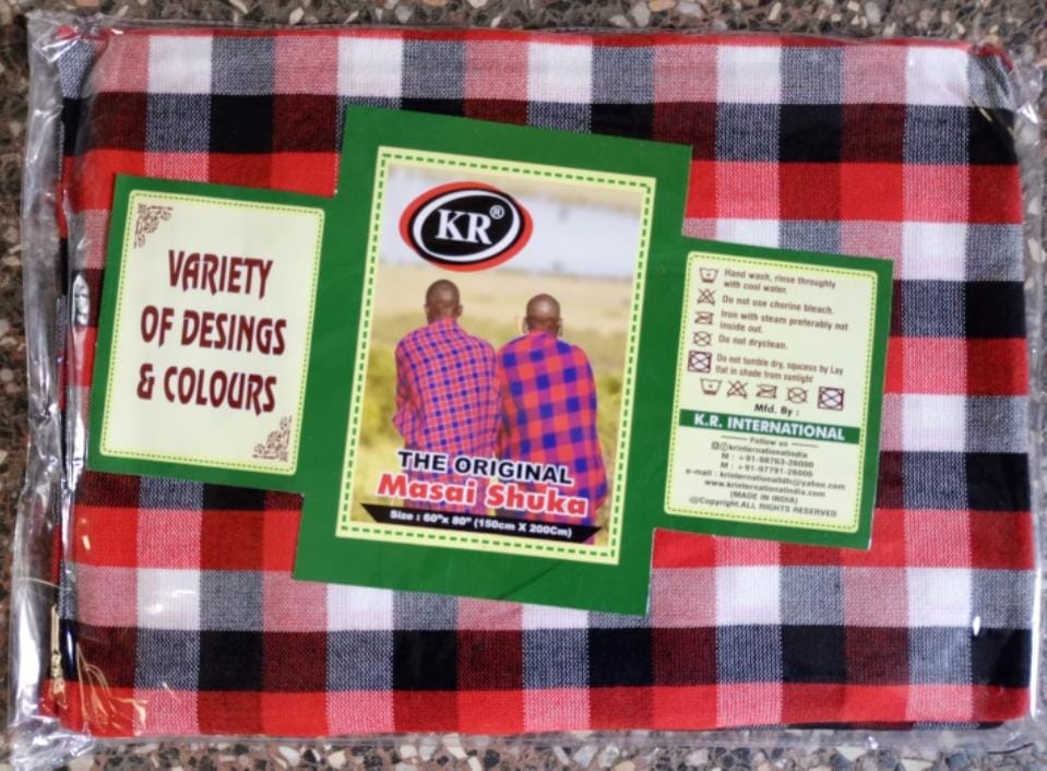 Maasai Wear Maasai Shuka Throw Blanket.