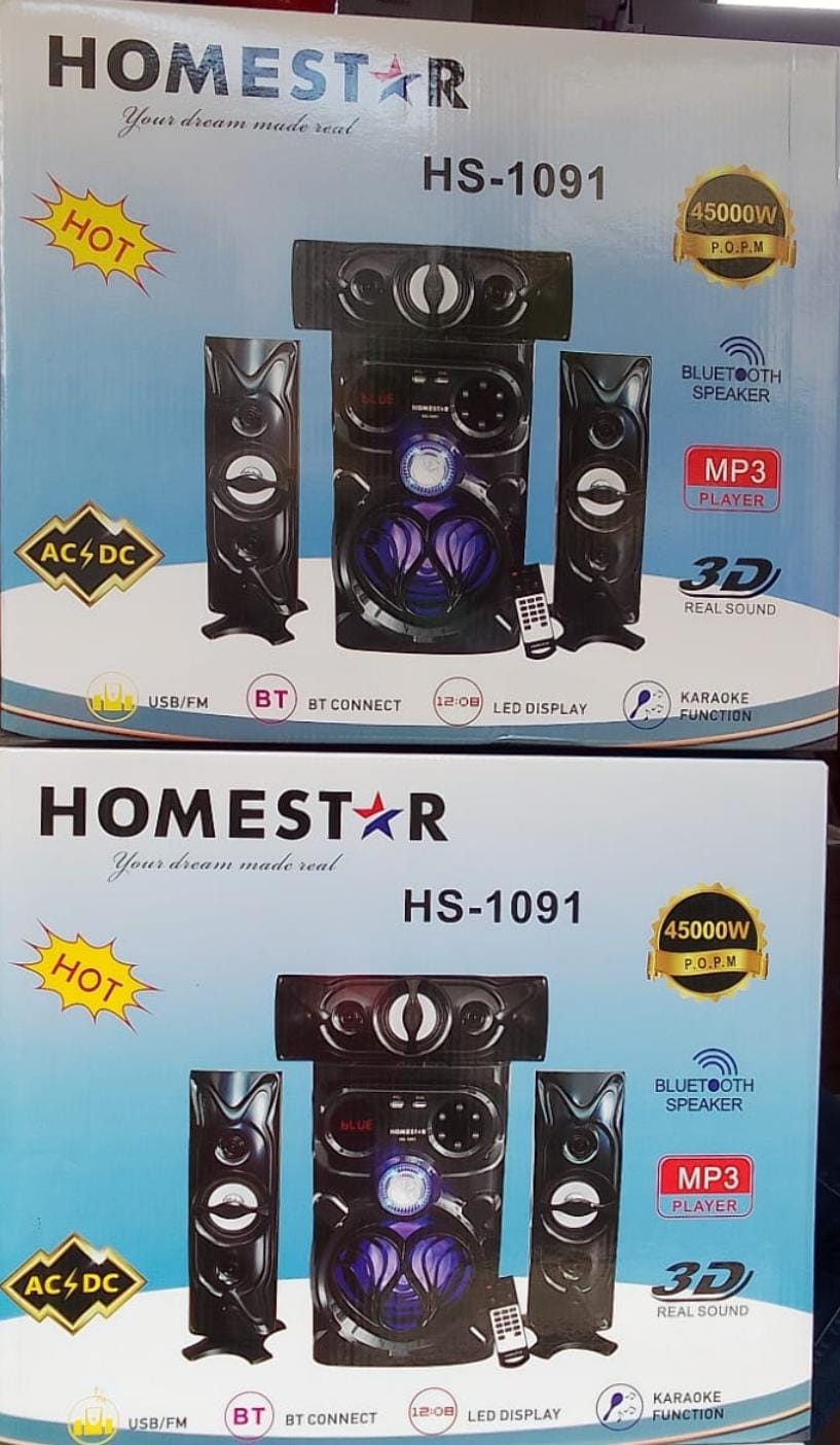 Homestar 40,000 WATTS XBASS SUB WOOFER SYSTEM-BT/FM/USB