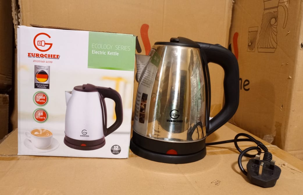 PRICE DROP! Eurochef EC-K01,Stainless Steel,automatic,cordless Kettle1500w2.0L
