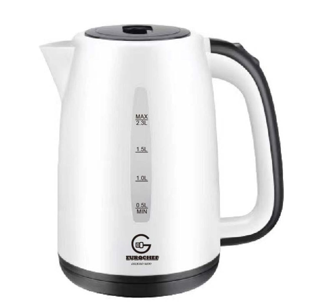 NEW ARRIVAL! BEST DEALS! 2.3L Eurochef Electric Kettle. It is easy to refill and clean,you can easily get your hand inside.Automatic shutdown and dry burning protection ensures Extra safety.