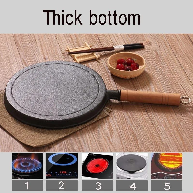 Thickened cast iron chapati pan   Size 28cm Non stick  Heavy material