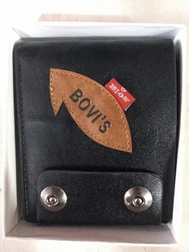 BOVIS MEN GENUINE HARD LEATHER WALLET COMES IN BLACK  AND BROWN