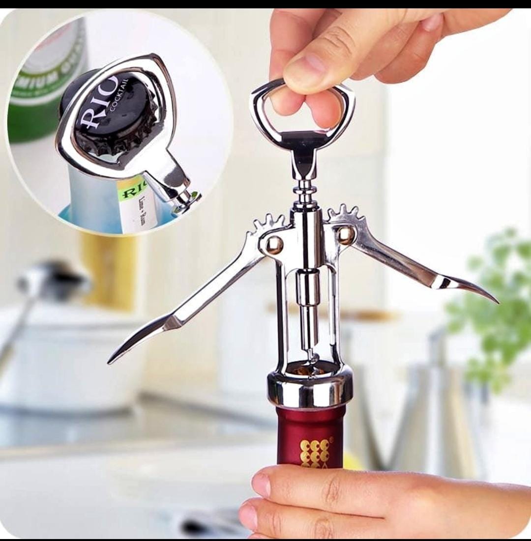 Stainless steel Corkscrew wine opener   Made of stainless steel  durable