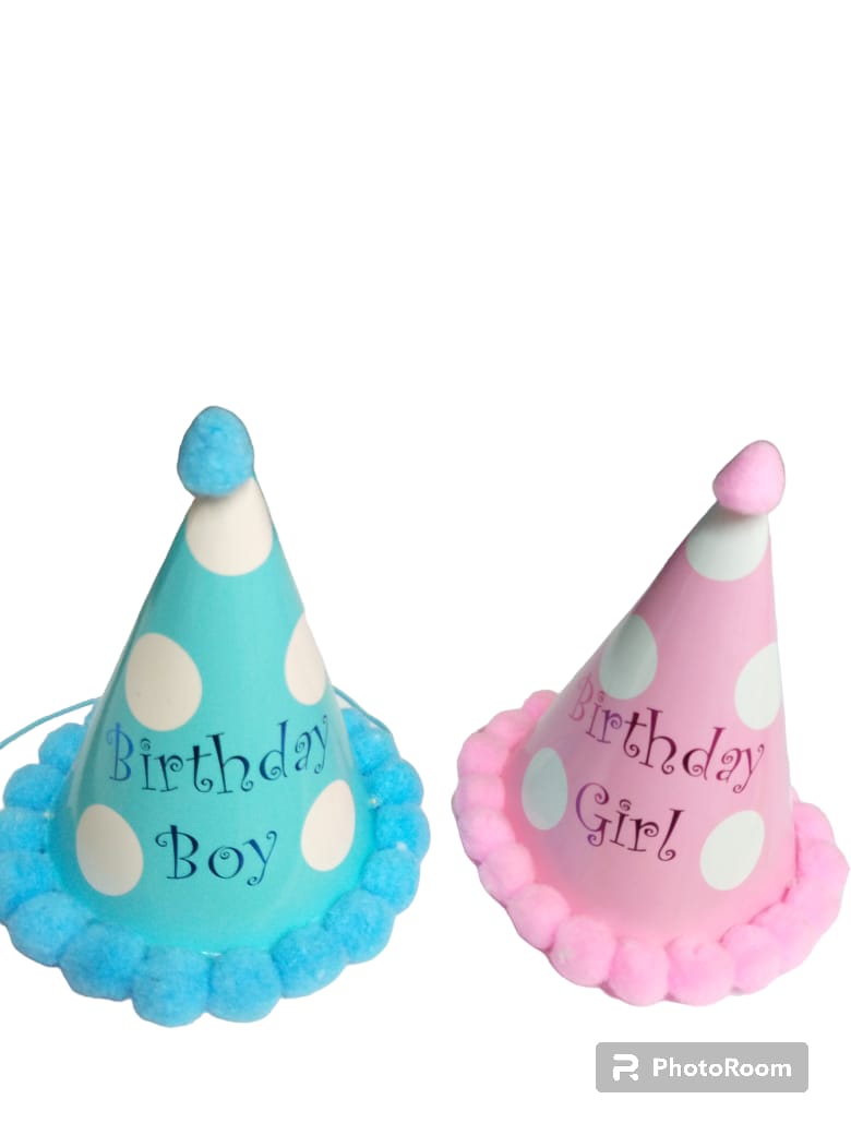 3 Pcs Birthday Caps For Kids Random color pack of 3 Multicolor