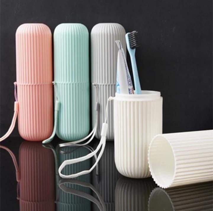 Portable travel toothbrush holder Random color
