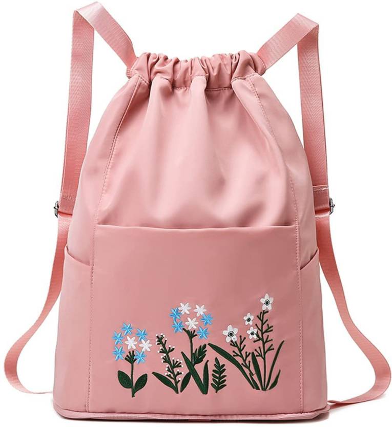 Foldable flower back pack aesthetic bag for ladies
