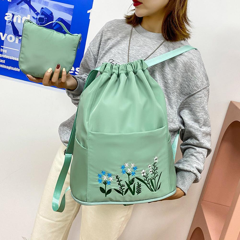 Foldable flower back pack aesthetic bag for ladies