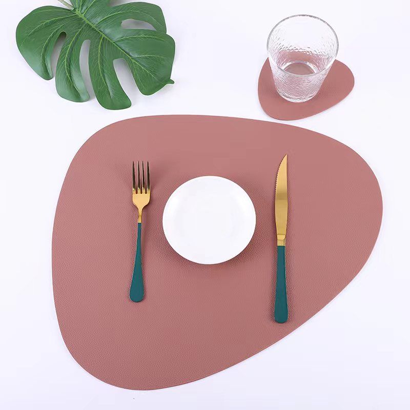 12pcs Leather table mats  6pcs tablemats 6pcs coaster aesthetic and durable