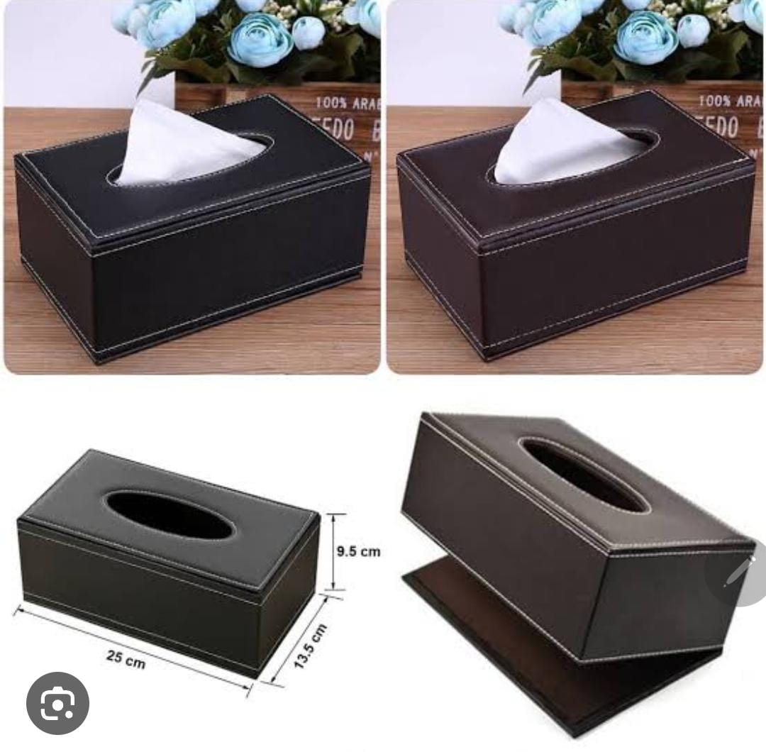 Leather box serviet holder with magnetic lock aesthetic and durable