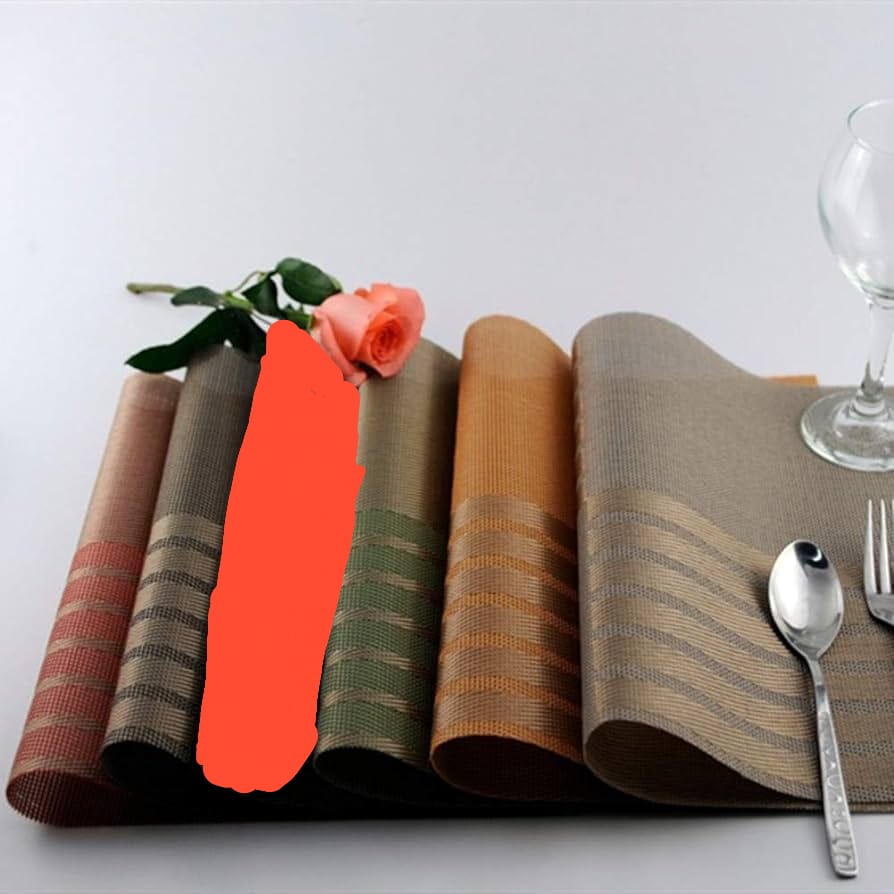 6Pcs table PVC table mats aesthetic for food serving