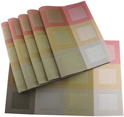6Pcs table PVC table mats aesthetic for food serving
