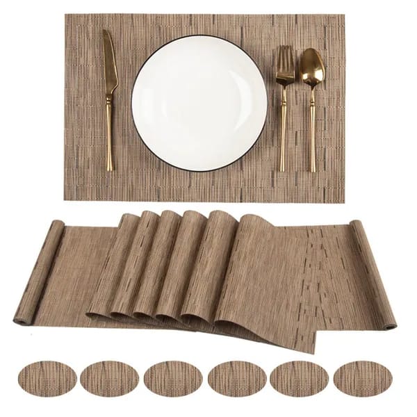 6Pcs table PVC table mats aesthetic for food serving