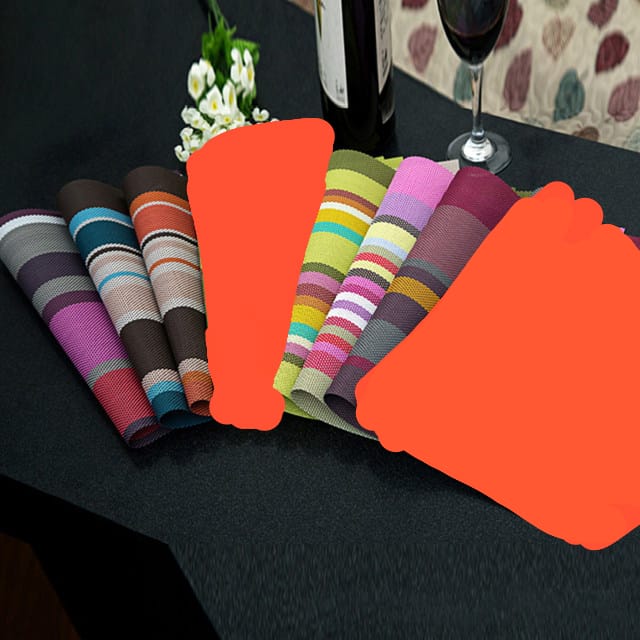 6Pcs table PVC table mats aesthetic for food serving