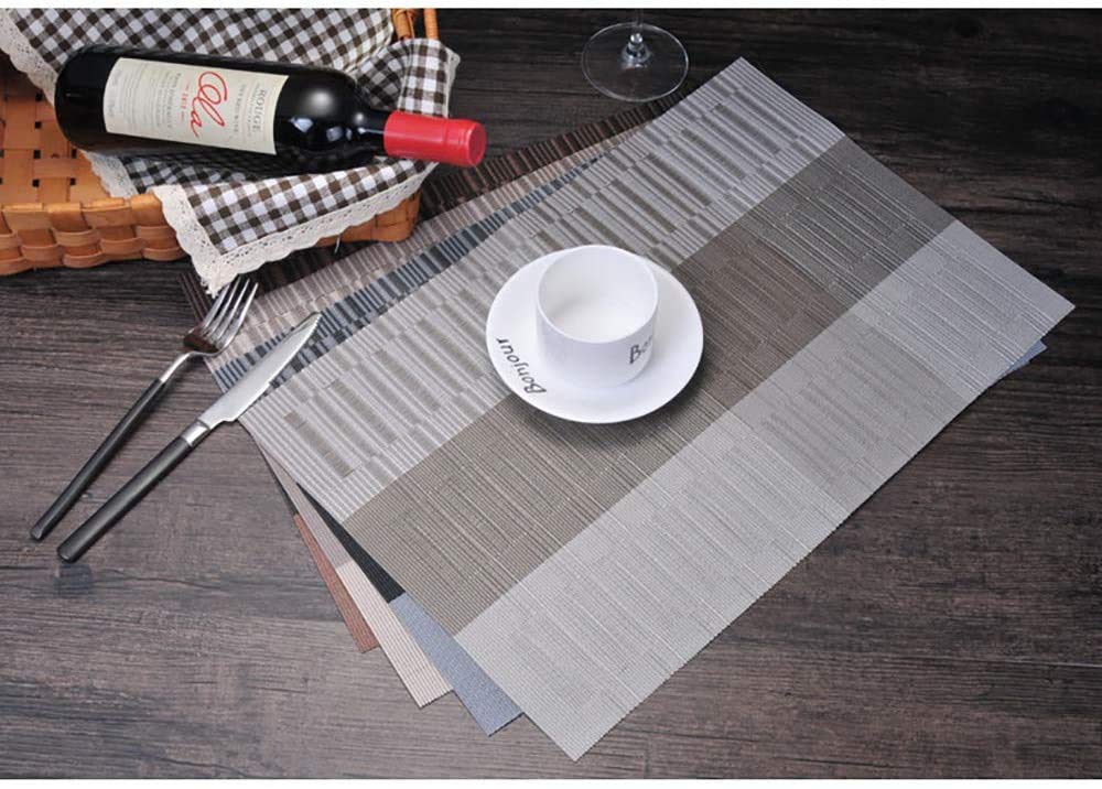 6Pcs table PVC table mats aesthetic for food serving