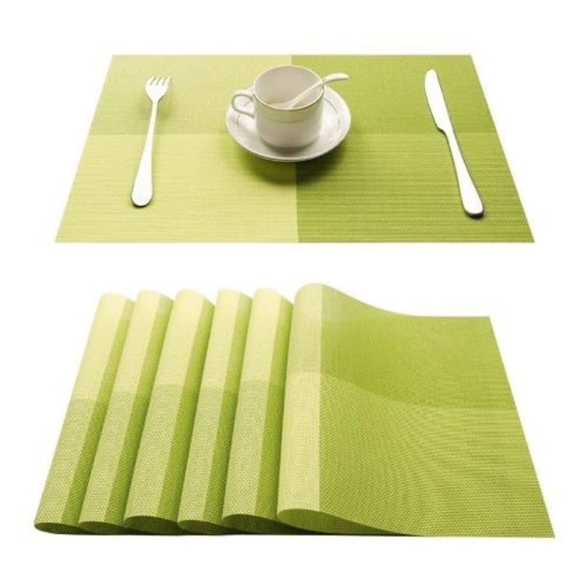 6Pcs table PVC table mats aesthetic for food serving