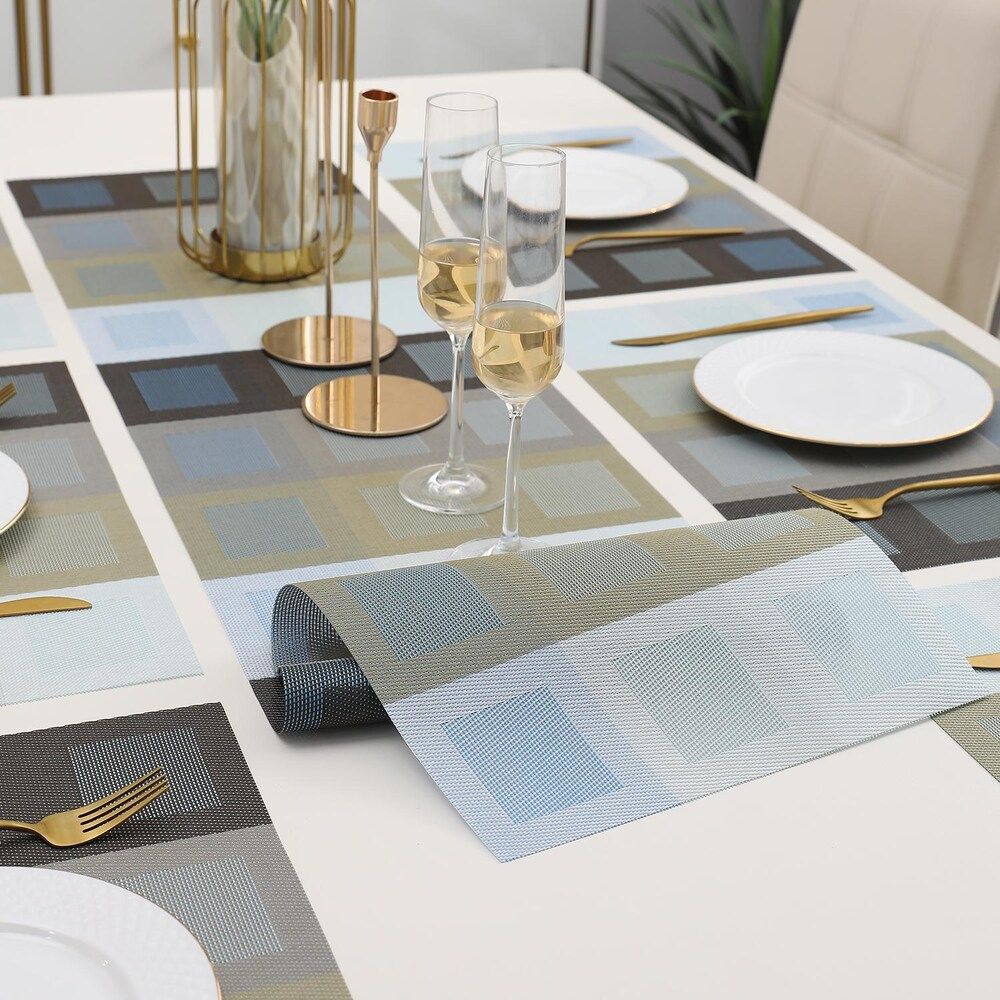 6Pcs table PVC table mats aesthetic for food serving