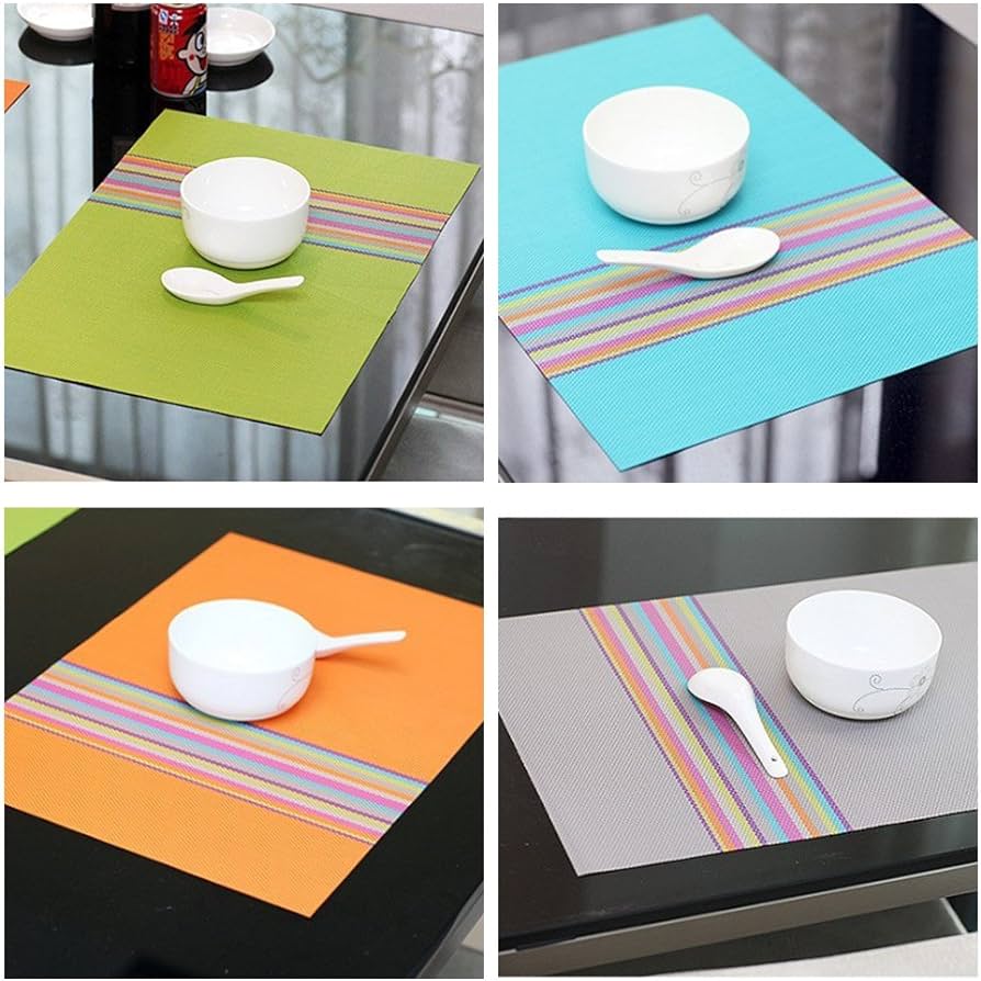 6Pcs table PVC table mats aesthetic for food serving