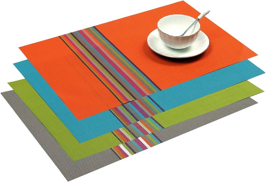 6Pcs table PVC table mats aesthetic for food serving