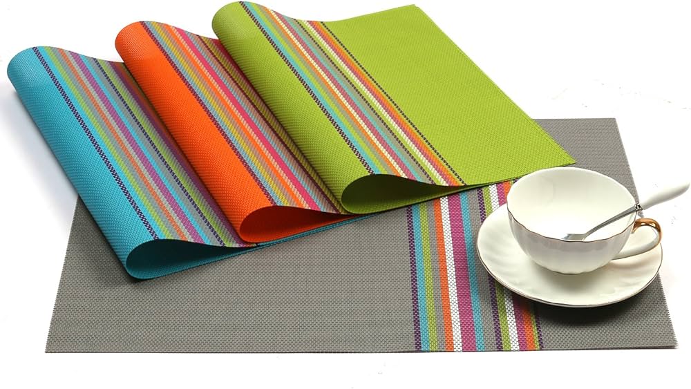 6Pcs table PVC table mats aesthetic for food serving