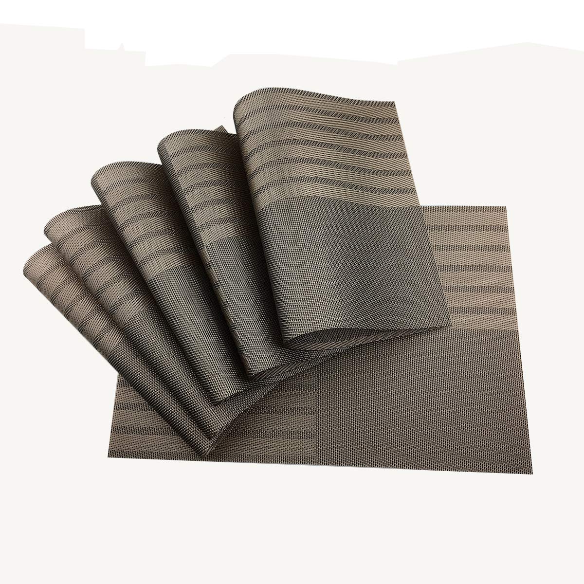 6Pcs table PVC table mats aesthetic for food serving