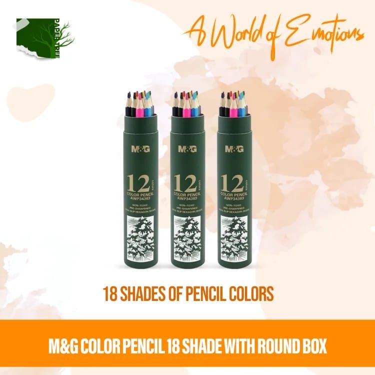 12 pcs Colour pencils M&G One dozen as in picture.