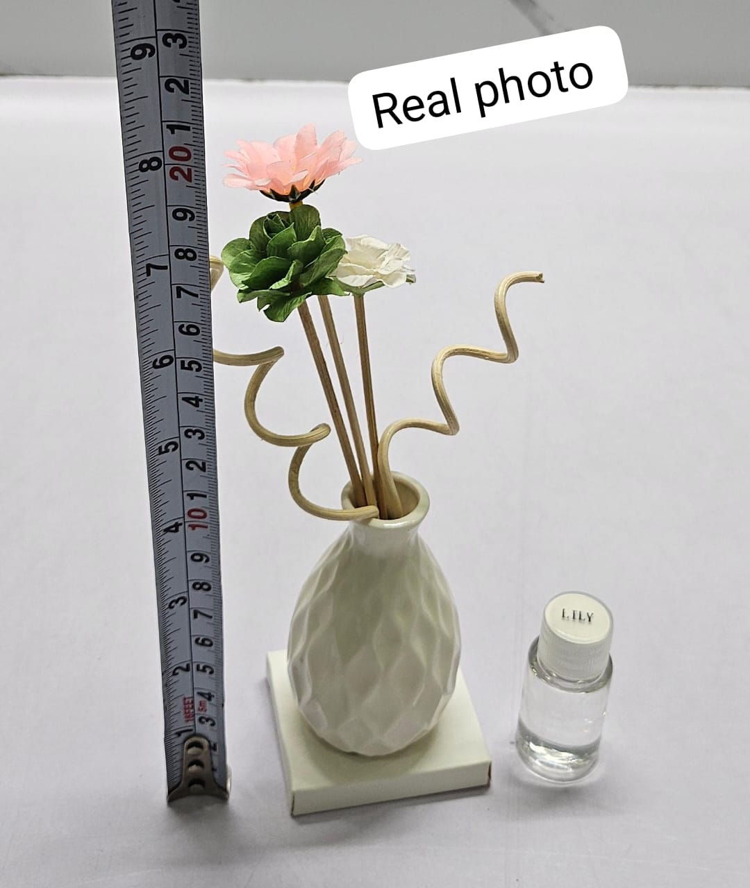 Decorative flowers &ceramic vase Reed diffuser  with 50ml long lasting essential oil LAVENDER,LILY,OCEAN,ROSE,JASMINE