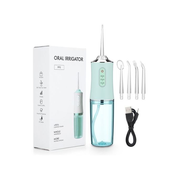 3 Modes USB Rechargeable Dental Floss 4 Clean Heads Oral Irrigator