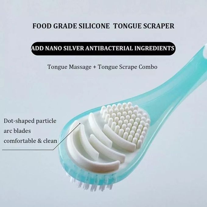 Double Side Tongue Cleaner Brush For Tongue Cleaning