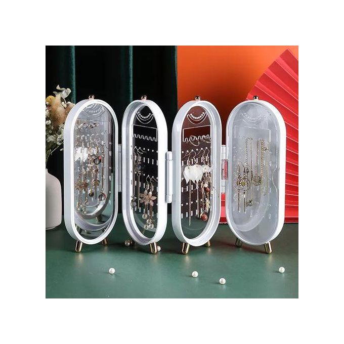 Exquisite Foldable Jewelry/Jewellery Box Organiser-white