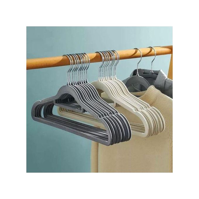 10 Pcs Premium Velvet Hangers Ultra Thin Non-Slip