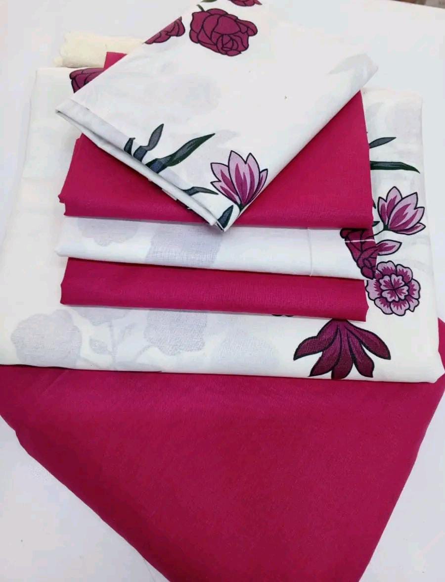 🔅🔅🔅Mix and match bedsheets 
✨2 pcs bedsheets 
✨4 pcs pillow cases 
▫️6x7
▪️ Cotton 

🍀Back in stock