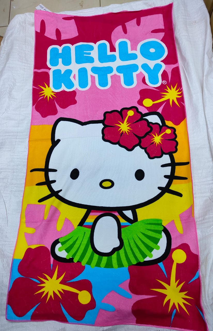 *Restocked‼️Cartoon Themed Towels*
 ▪️Size 70 cm * 140 cm
 ▪️ It's an amazing feeling to wrap your kid in a soft, absorbent, fluffy bath towel after a warm shower! Made of 100% cotton fabric, this tow