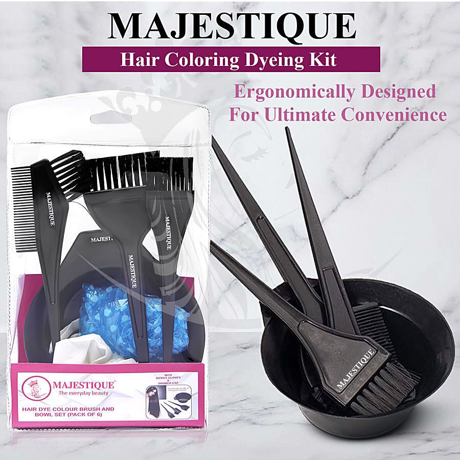 EXPERIENCE QUALITY OF 4PCS DYE SET KITThis 4pc Hair Colouring or Dye Kit  contains all the tools you need to perfectly dye your hair. Loved by both professional and home users, it includes a hair dye