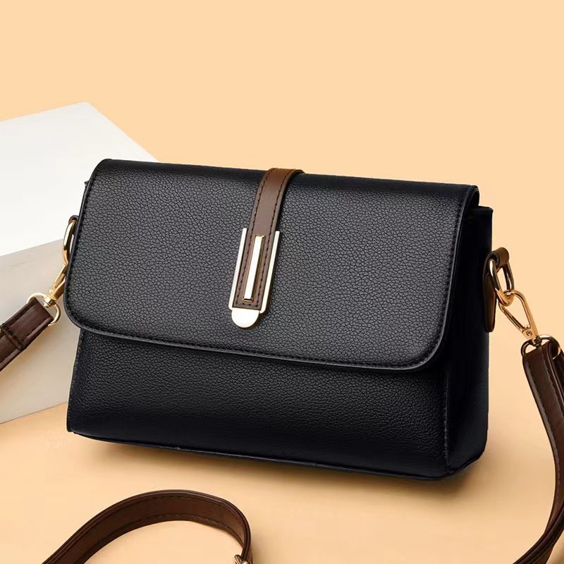 2024 new women's crossbody bag commuter single shoulder tofu bag small square bag cowhide bag women's real leather bag The Quality Of The Whole Network Is First