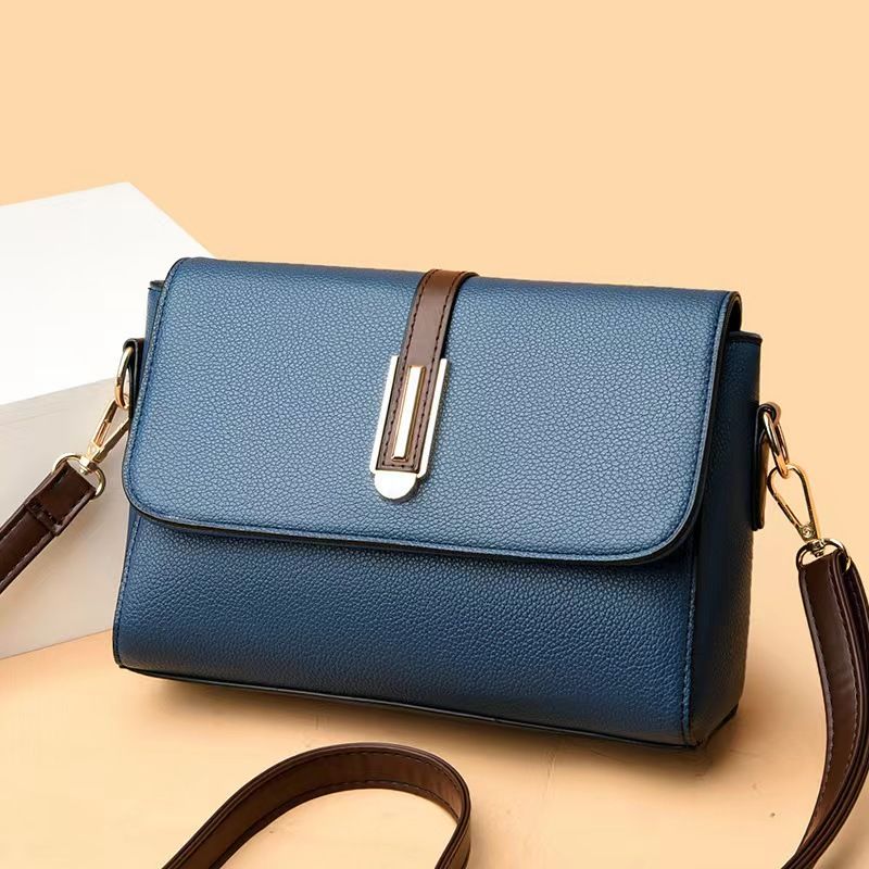 2024 new women's crossbody bag commuter single shoulder tofu bag small square bag cowhide bag women's real leather bag The Quality Of The Whole Network Is First