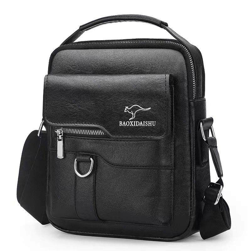 Multifunctional Genuine Leather Texture Men's Shoulder Crossbody Bag Head Layer Cowhide New Hundred Handheld Small Bag The Whole Network Quality First Price Lowest