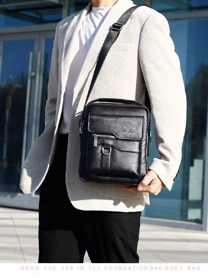 Multifunctional Genuine Leather Texture Men's Shoulder Crossbody Bag Head Layer Cowhide New Hundred Handheld Small Bag The Whole Network Quality First Price Lowest