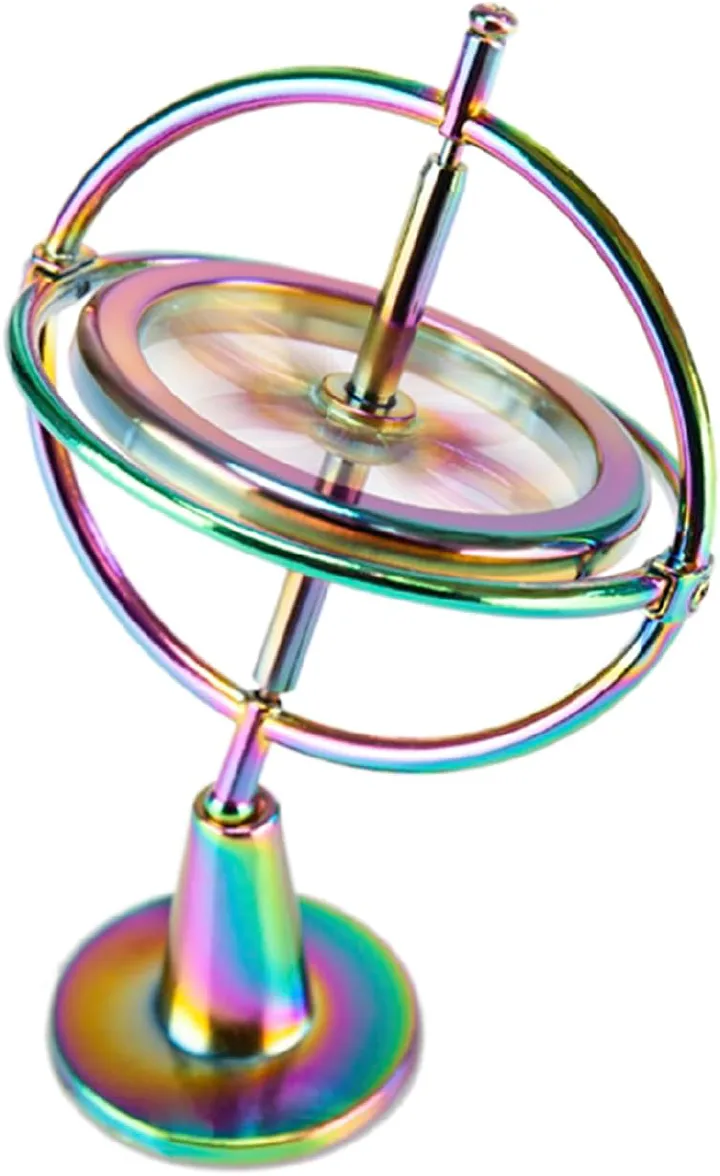 gyroscope Toy Anti Gravity Rotating Desk Gyroscope Yo-Yos Flying Motion Balance Physics Toy Educational Training Gift