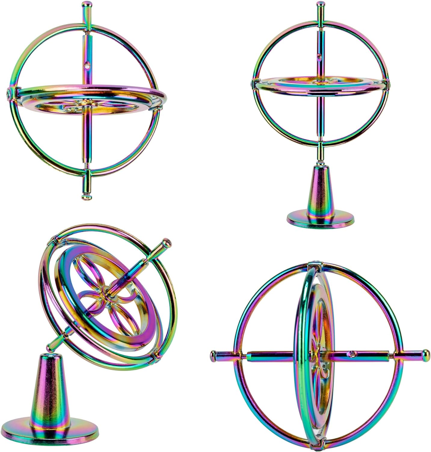gyroscope Toy Anti Gravity Rotating Desk Gyroscope Yo-Yos Flying Motion Balance Physics Toy Educational Training Gift