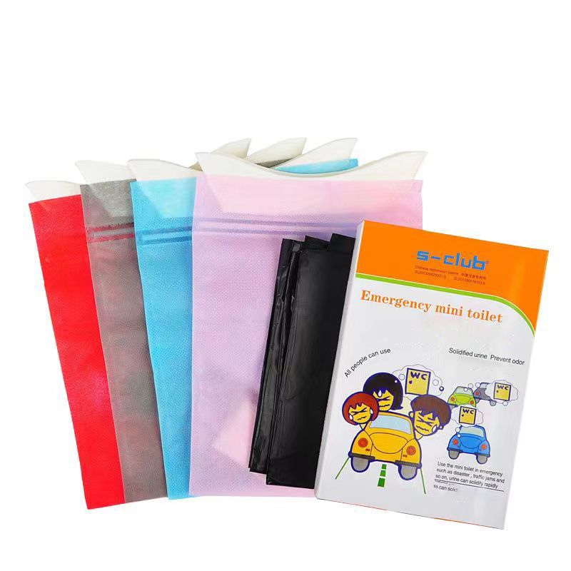4pcs Disposable portable toilet emergency urine bag 14.8cm large 600ML caliber Autosoluble water absorbing bagUnisexGiving a fig leaf as a gift