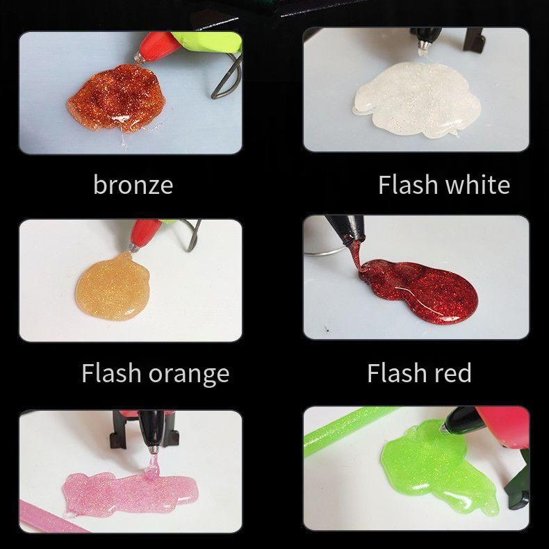 Colored Hot Melt Adhesive Stick 7 * 100mm Macaron Colorful Flash Handmade DIY Super Adhesive Stick
