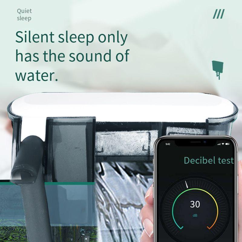 Fish tank waterfall filter Automatic flowing waterfall oxygen pump mute aquarium hanging external small filter